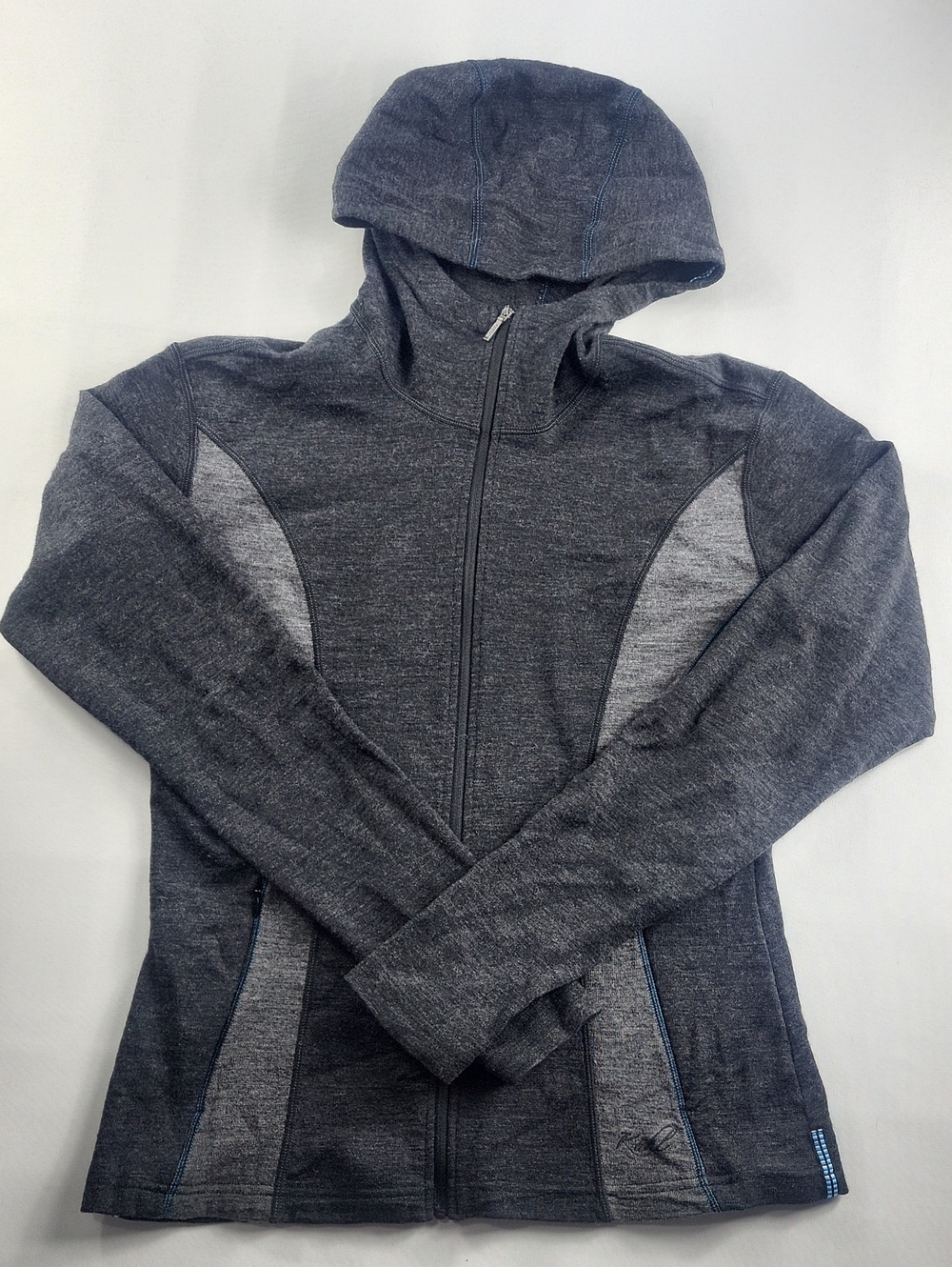 KÜHL Skulpt Heathered Full-Zip Active Hoodie Jacket Charcoal Gray Large
